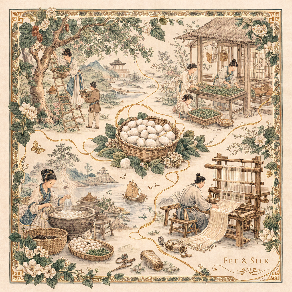 The idea that became part of Fet &amp; Silk, silk scarf print